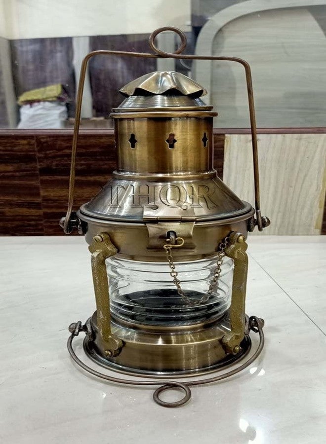 THOR INSTRUMENTS Nautical Oil Lamp Lantern /Decorative Hanging Lantern/ Marine Ship Lamp/ -Boat -Oil Lamp-Vintage Antique Lighting Boat Lamp Rustic Vintage Home Decor - Image 1